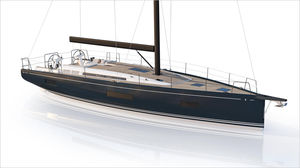 Segel-Yacht / Cruiser-Racer / mit offenem Heck / Bugspriet / Carbon-Masten