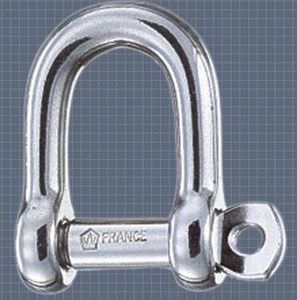 gerader Schäkel für Segelboote / geschmiedet / Edelstahl