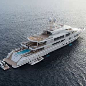 Fahrten-Megayacht / Raised Pilothouse / mit Helikopterdeck / mit Pool