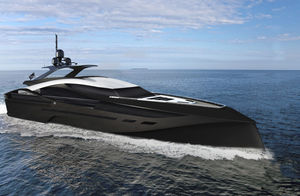 Fahrten-Superyacht / mit Ruderhaus / aus Carbon / 5 Kabinen
