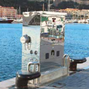 Stromversorgungssäule / für Wasserversorgung / für Stege / Edelstahl