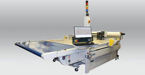 CNC-Schneidetisch / Durchlauf / für Verbundfaser-Gewebe / für Werft
