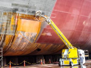 Hochdruckreiniger für Werft / mobil / Diesel-Motor / zum Unterwasserreinigen