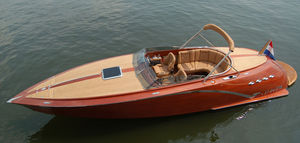 Innenborder-Runabout / Doppelkonsole / Holz / klassisch