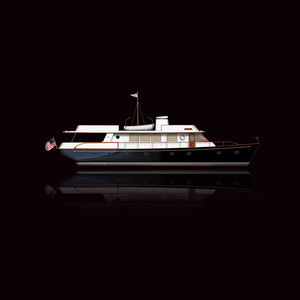 Fahrten-Motoryacht / klassisch / mit Ruderhaus / 3 oder 4 Kabinen
