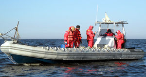 Außenbord-Schlauchboot / zweimotorig / RIB / Mittelkonsole