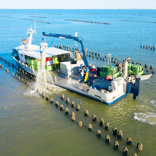 Arbeitsboot CAPMOULES Chantier Naval Delavergne Berufsschiff für