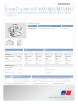 MTU Diesel Engines 16V 4000 M23/M33/M43 for onboard power generation and diesel-electric drive (3A/B) � 50/60 Hz
