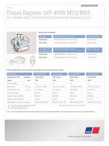 MTU Diesel Engines 16V 4000 M53/M63 for Vessels with Unrestricted Continuous Operation (1A)