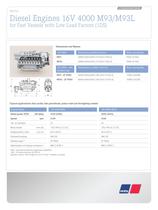 MTU Diesel Engines 16V 4000 M93/M93L for Fast Vessels with Low Load Factors (1DS)