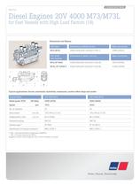 MTU Diesel Engines 20V 4000 M73/M73L for Fast Vessels with High Load Factors (1B)