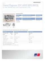 MTU Diesel Engines 20V 4000 M93/M93L for Fast Vessels with Low Load Factors (1DS)
