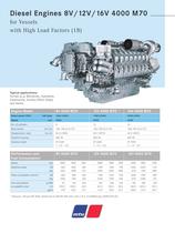 MTU Diesel Engines 8V/12V/16V 4000 M70 for Vessels with High Load Factors (1B)