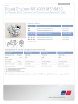 MTU Diesel Engines 8V 4000 M53/M63 for Vessels with Unrestricted Continuous Operation (1A)