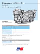 MTU Dieselmotor 20V 8000 M91 f�r Schiffe mit niedriger Auslastung (1DS)