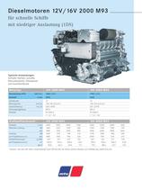 MTU Dieselmotoren 12V/16V 2000 M93 f�r schnelle Schiffe mit niedriger Auslastung (1DS)