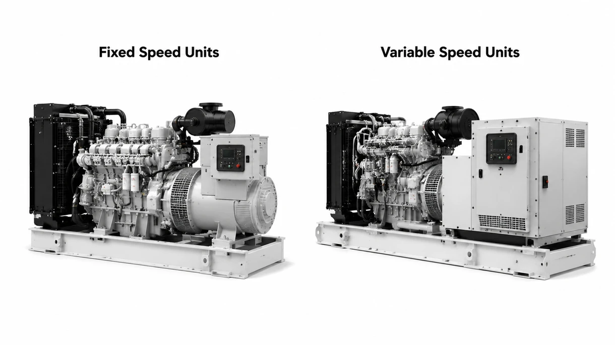 Technische Nahaufnahme eines Bedienfelds für Marinegeneratoren mit digitalen Spannungsreglern und Verkabelung für Bordsysteme.