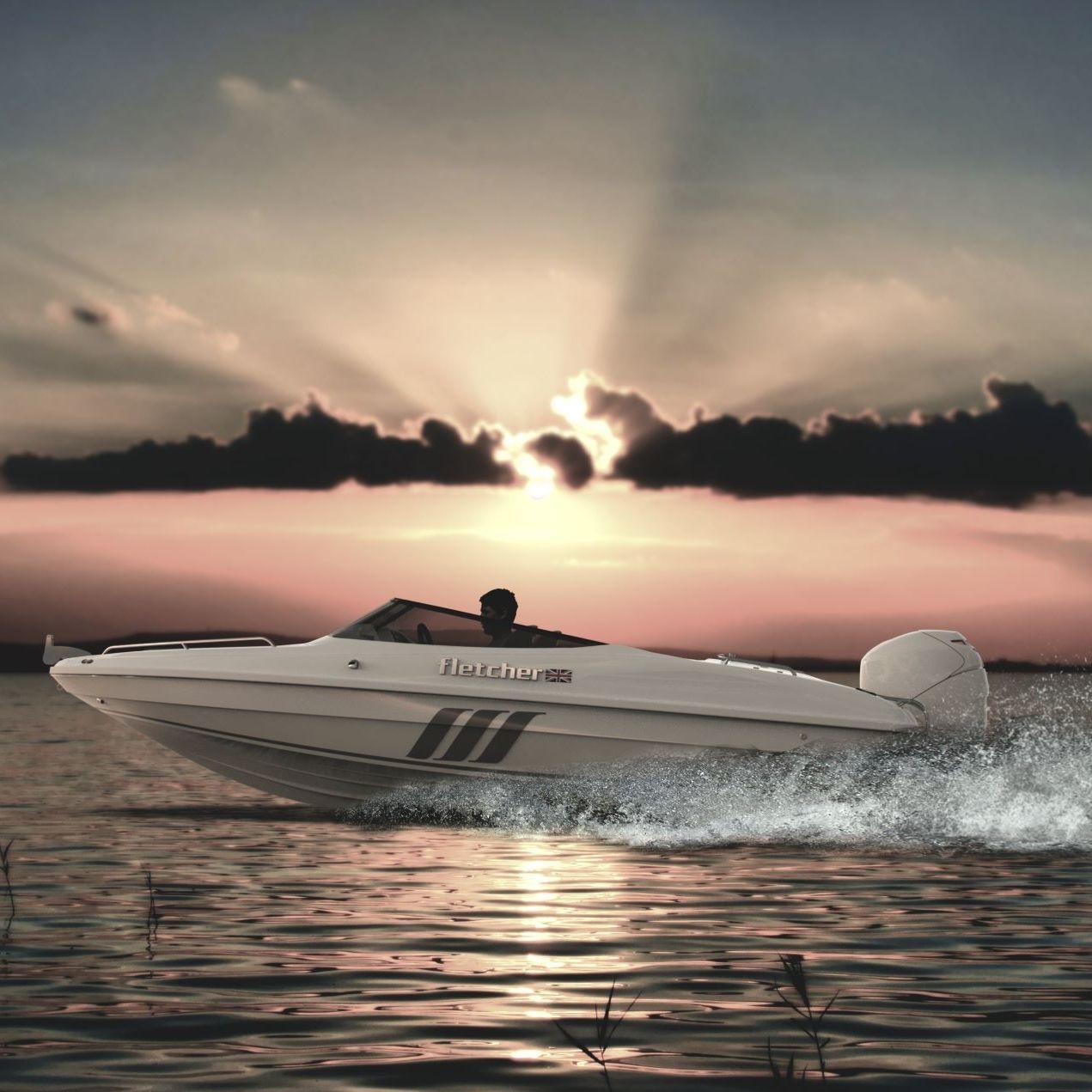 AußenborderRunabout 19 GTO Fletcher Boats mit Doppelkonsole