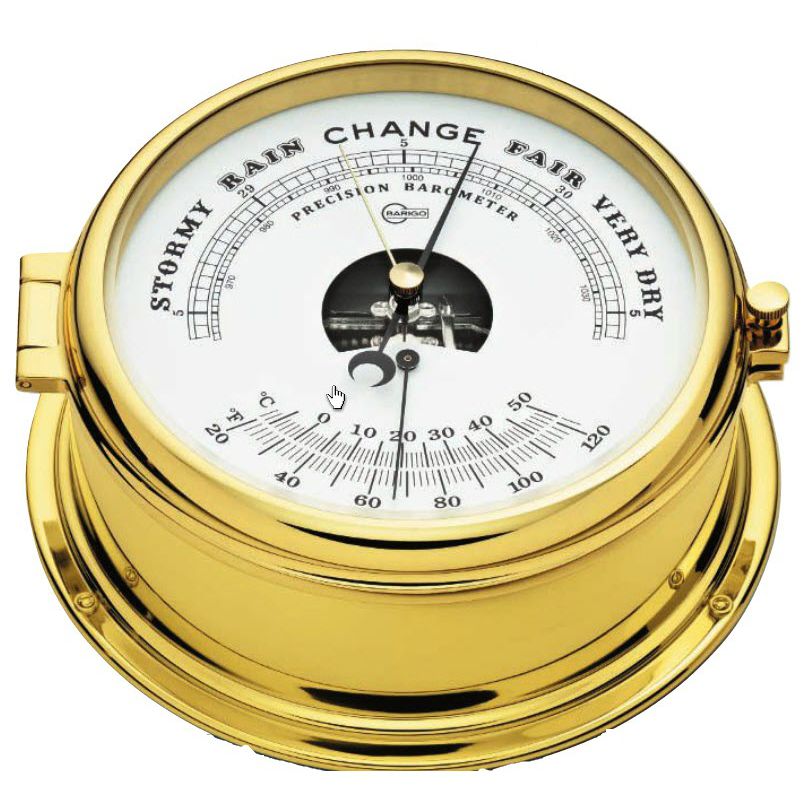 Analoges Barometer 586.2MS Barigo Thermometer / Messing