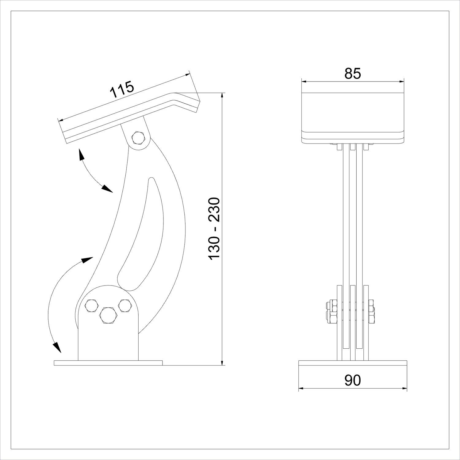 Beiboothalter für Plattform - 2505 - Nautinox - für Deck / für Boot