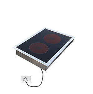 Glaskeramik-Kochplatte - CRYSTAL2 - Techimpex - für Boot / 2-flammig