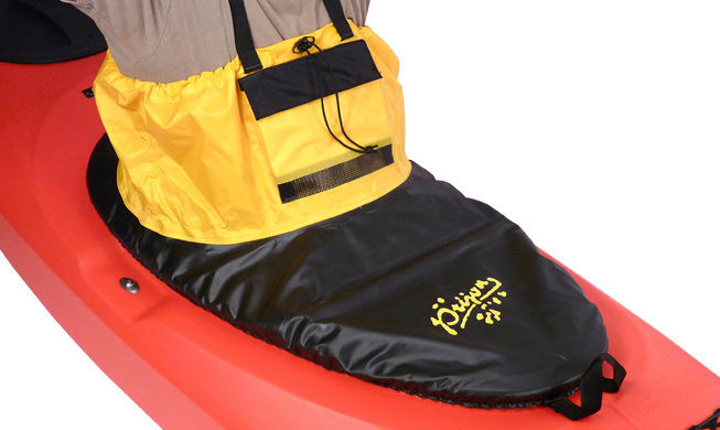 EBTOOLS Kajak-Spritzdecke - Universell Verstellbar, Aus Nylon, Wasserdicht (Schwarz/Grau) - Schutz Vor Spritzwasser Beim Kajakfahren
