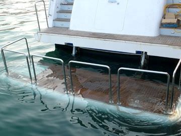 Plattform für Yachten - TRANSOM PLANK - Aritex - Hub / für Heck / Spiegel