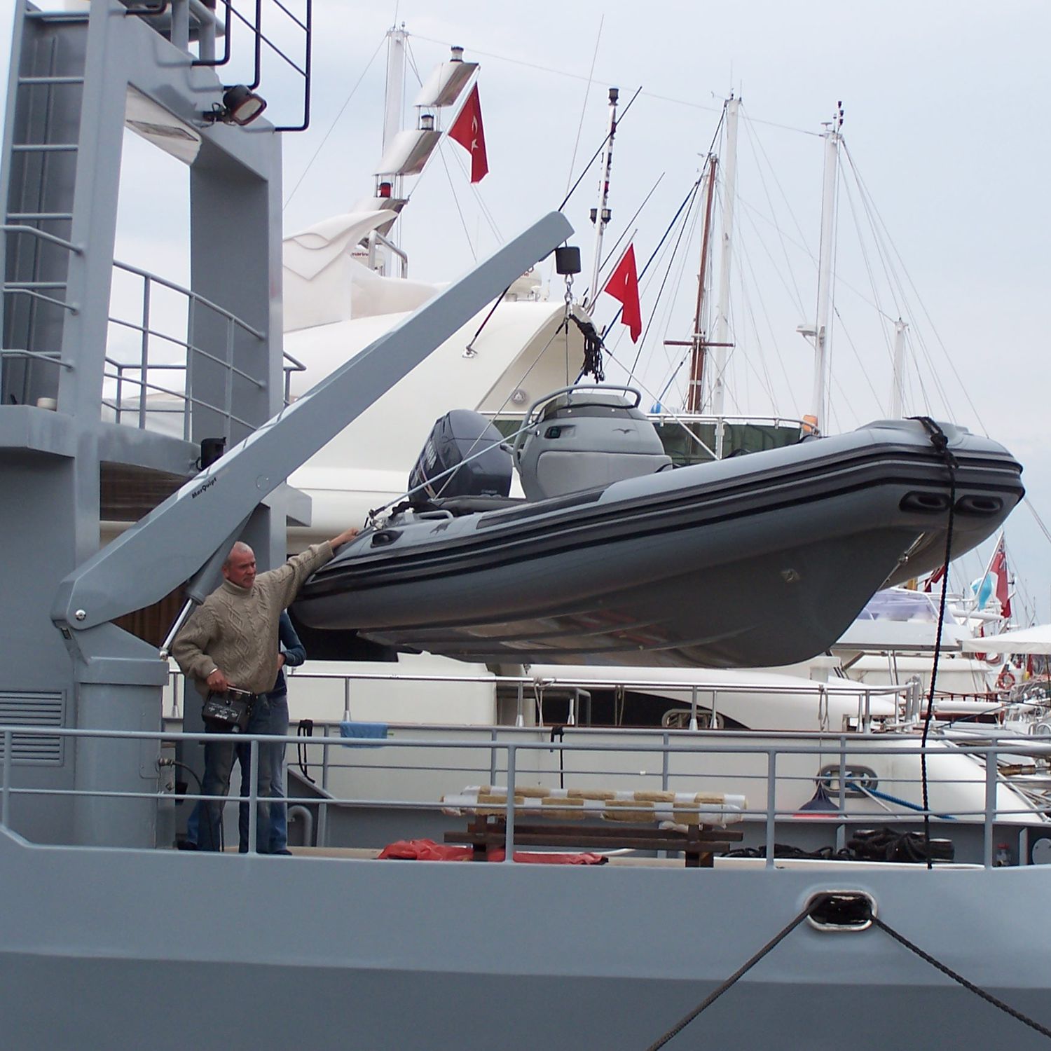 Kran für Yacht Mar Quipt Ausleger