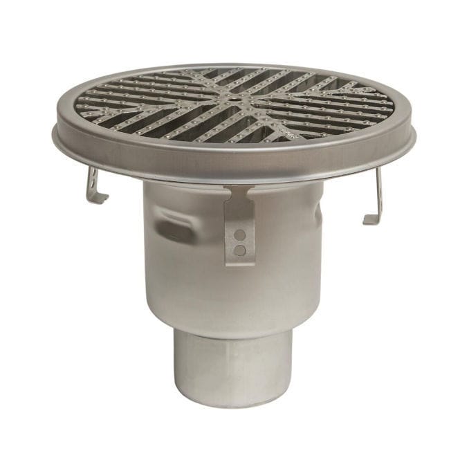 Edelstahl Bodenablauf Rund - Balkon Ablaufabdeckung 110mm