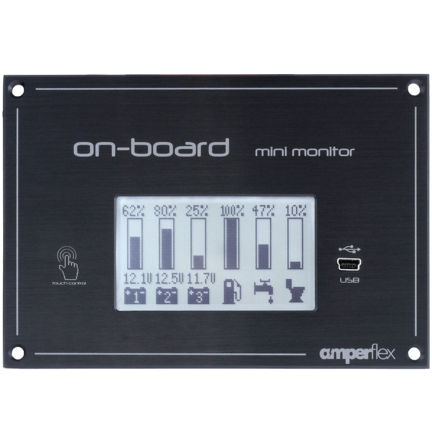 Bedientafel für Boot - On-board Mini Monitor - amperflex - für Yacht ...