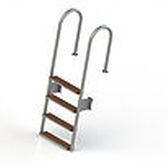 Pontonleiter / festinstalliert / Boarding / Edelstahl