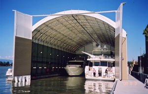 Wartungsgarage für Boote