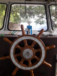 Motorboot Lenkrad / Holz