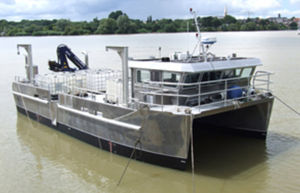Arbeitsboot Berufsboot / Katamaran / Innenborder / Aluminium