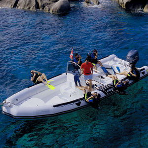 Außenbord-Schlauchboot / zweimotorig / RIB / Mittelkonsole
