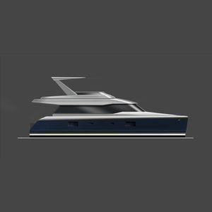 Katamaran-Motoryacht / Fahrten / mit Ruderhaus / Verdränger