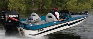 Bass-Boat / Außenbord / Seitenkonsole / Sportfischer