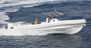 Außenbord-Schlauchboot / zweimotorig / Festrumpf / Seitenkonsole