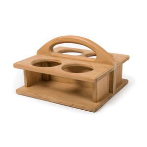 Getränkehalter für Boot / aus Teakholz