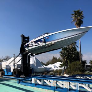 Gabelstapler für Boot