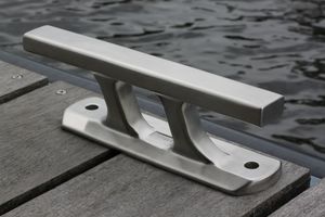 Klampe für Stege / für Boot / flach / Edelstahl