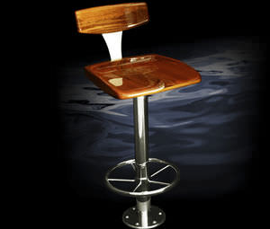Barhocker / Runder Fuß / für Yachten / für Schiffe