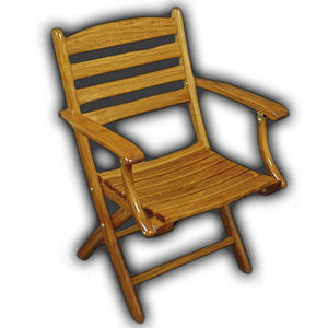 Standard Stuhl / für Boot / Klapp / aus Teakholz