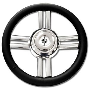 Motorboot-Lenkrad / Edelstahl
