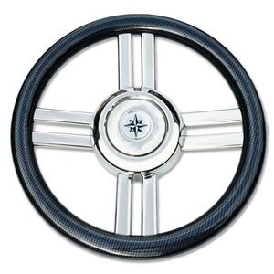 Motorboot-Lenkrad / Edelstahl 1