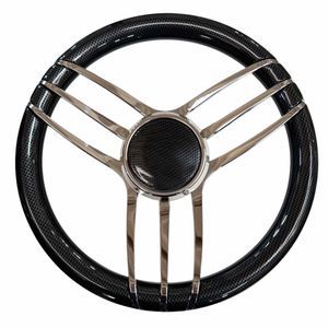 Motorboot-Lenkrad / Edelstahl 1