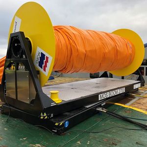 Rollreffanlage für Ölsperren