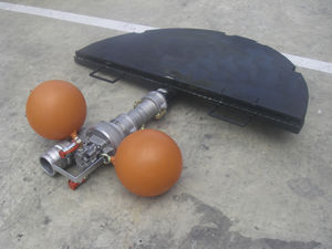 Ölskimmer mit Wehr 1