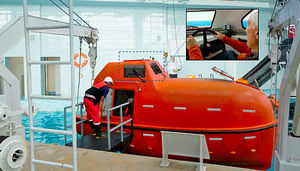Simulator für mit Davit auszusetzendes Rettungsboot
