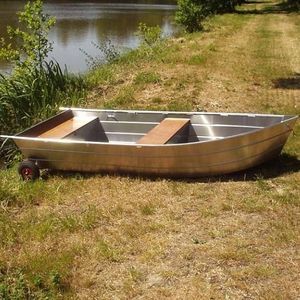 Offenes Boot / Außenbord / für Angelsport / Aluminium